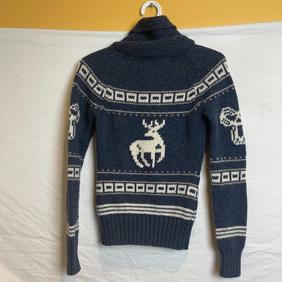 Aritzia -TNA Blue Lambwool zip up sweater - Picture 5 of 5